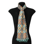 Green and Orange Silk Scarf Sabika