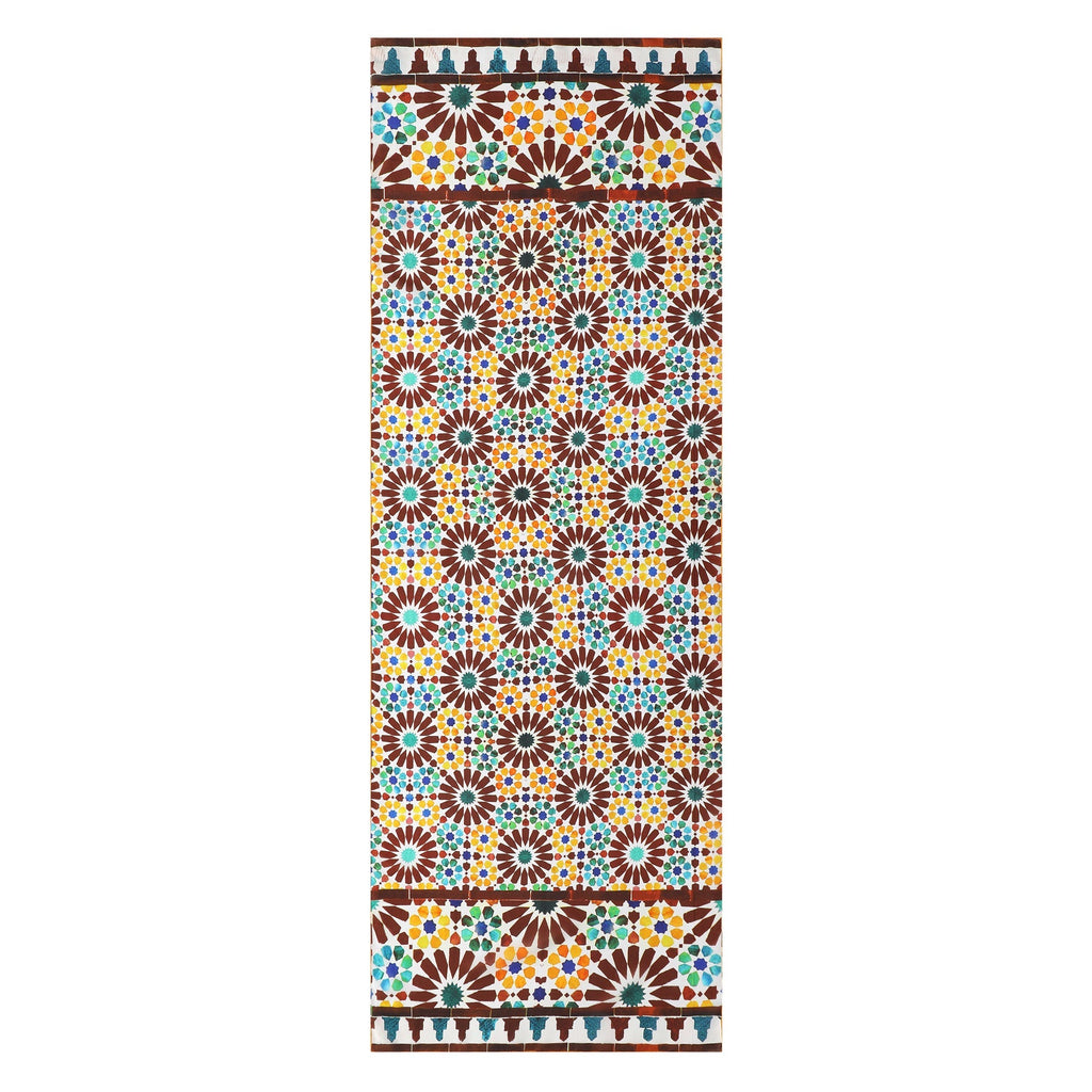 Brown and Yellow Silk Scarf Garnata