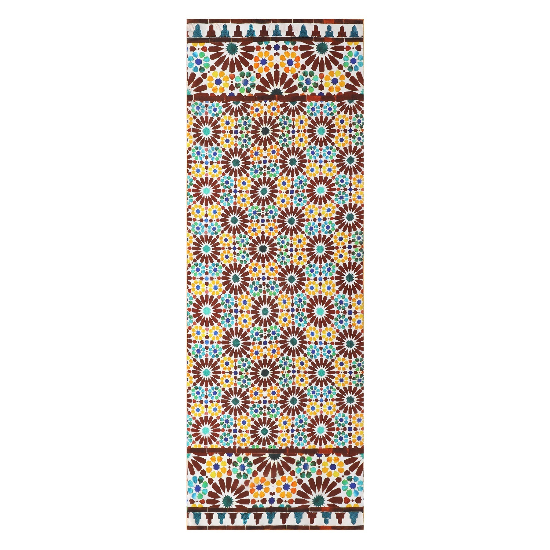 Brown and Yellow Silk Scarf Garnata