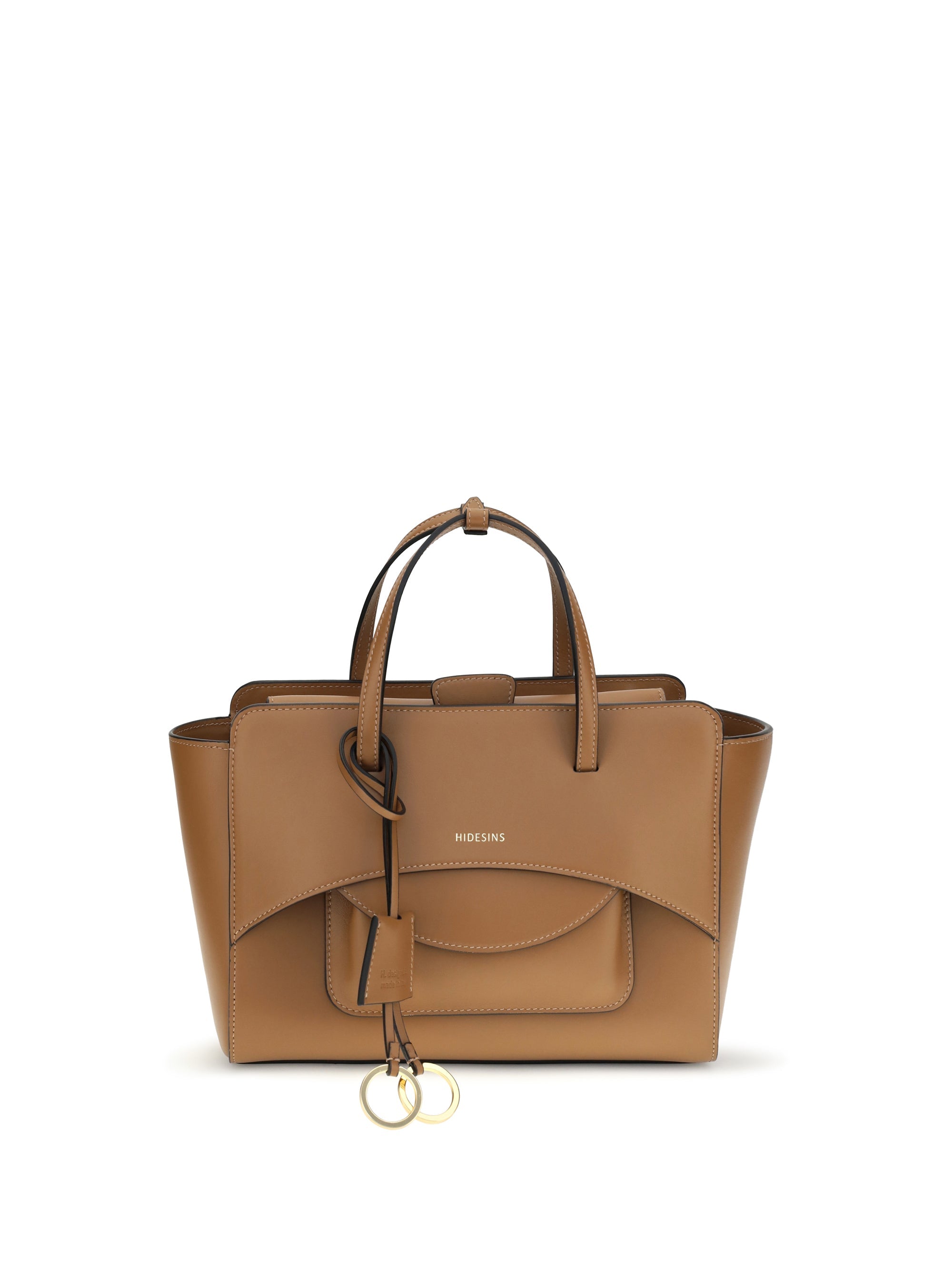 Hidesins Flap Top Handle Bag — Caramel