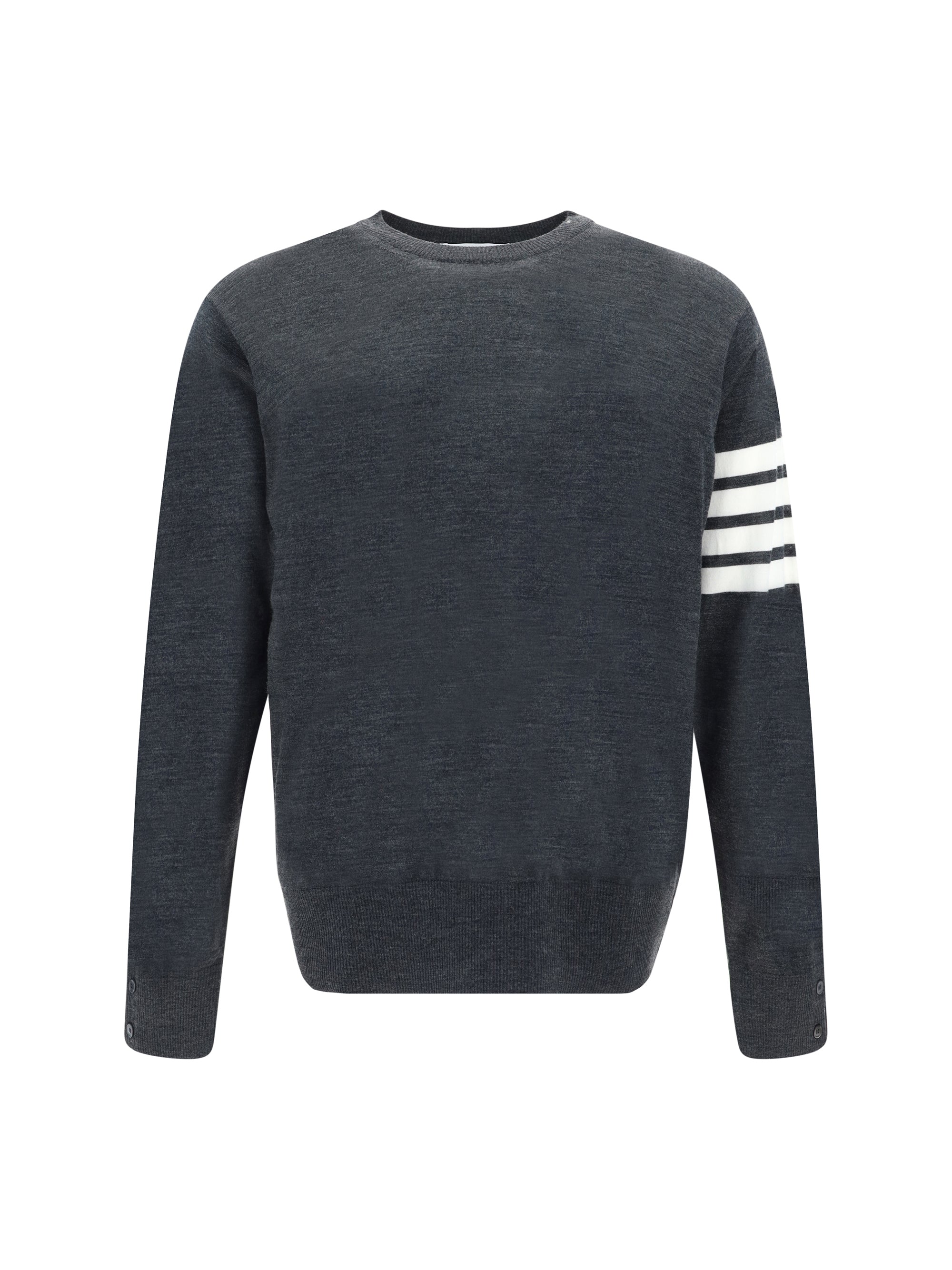 Thom Browne Virgin Wool Sweater — Gray