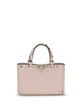 Valentino Garavani Pyramid-Stud Embellished Shoulder Bag — Pink