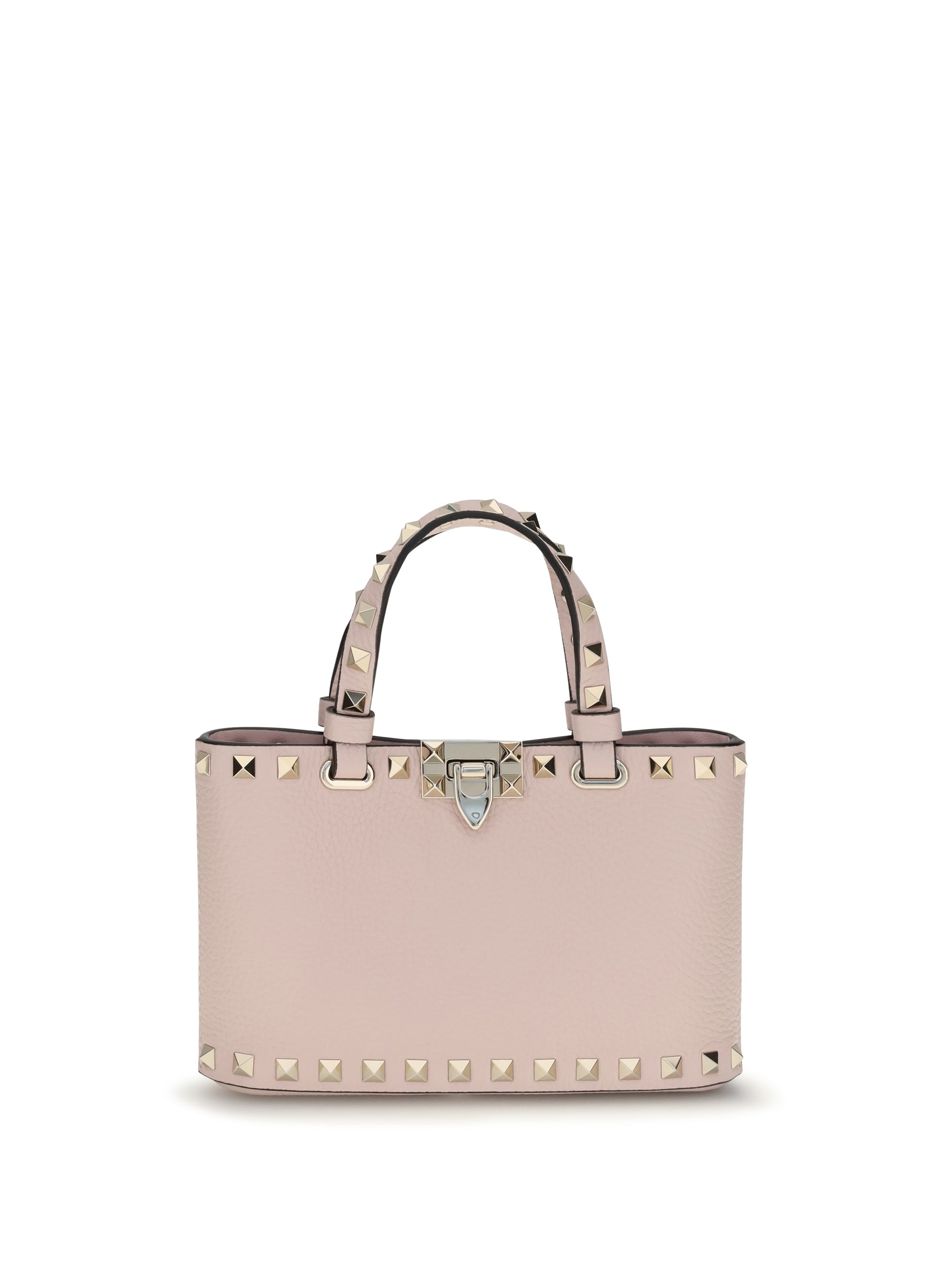 Valentino Garavani Pyramid-Stud Embellished Shoulder Bag — Pink