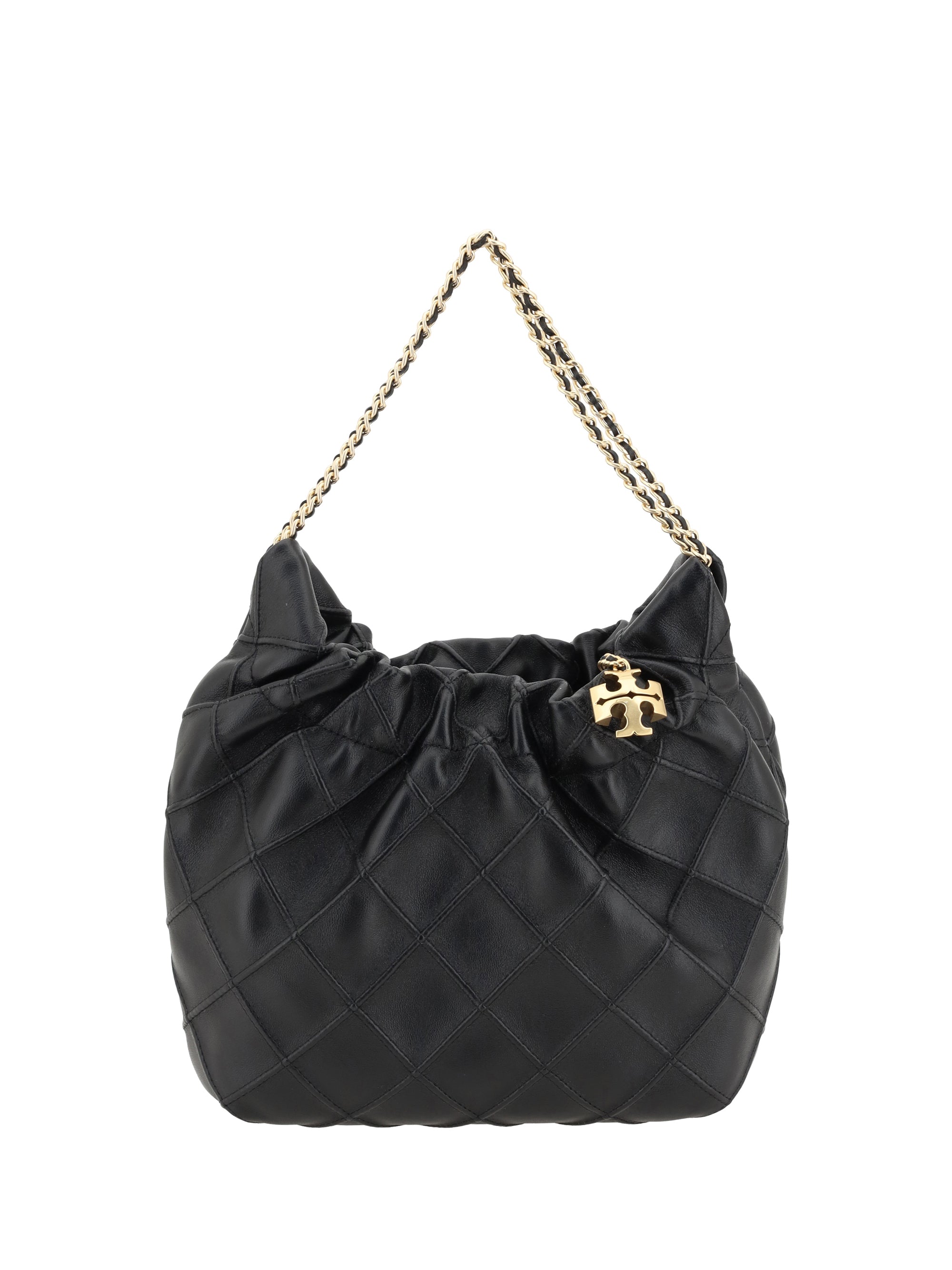 Tory Burch Fleming Mini Hobo Shoulder Bag — Black