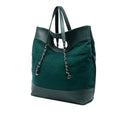 Extra Large Stitched Wool and Calfskin 31 Shopping Bag