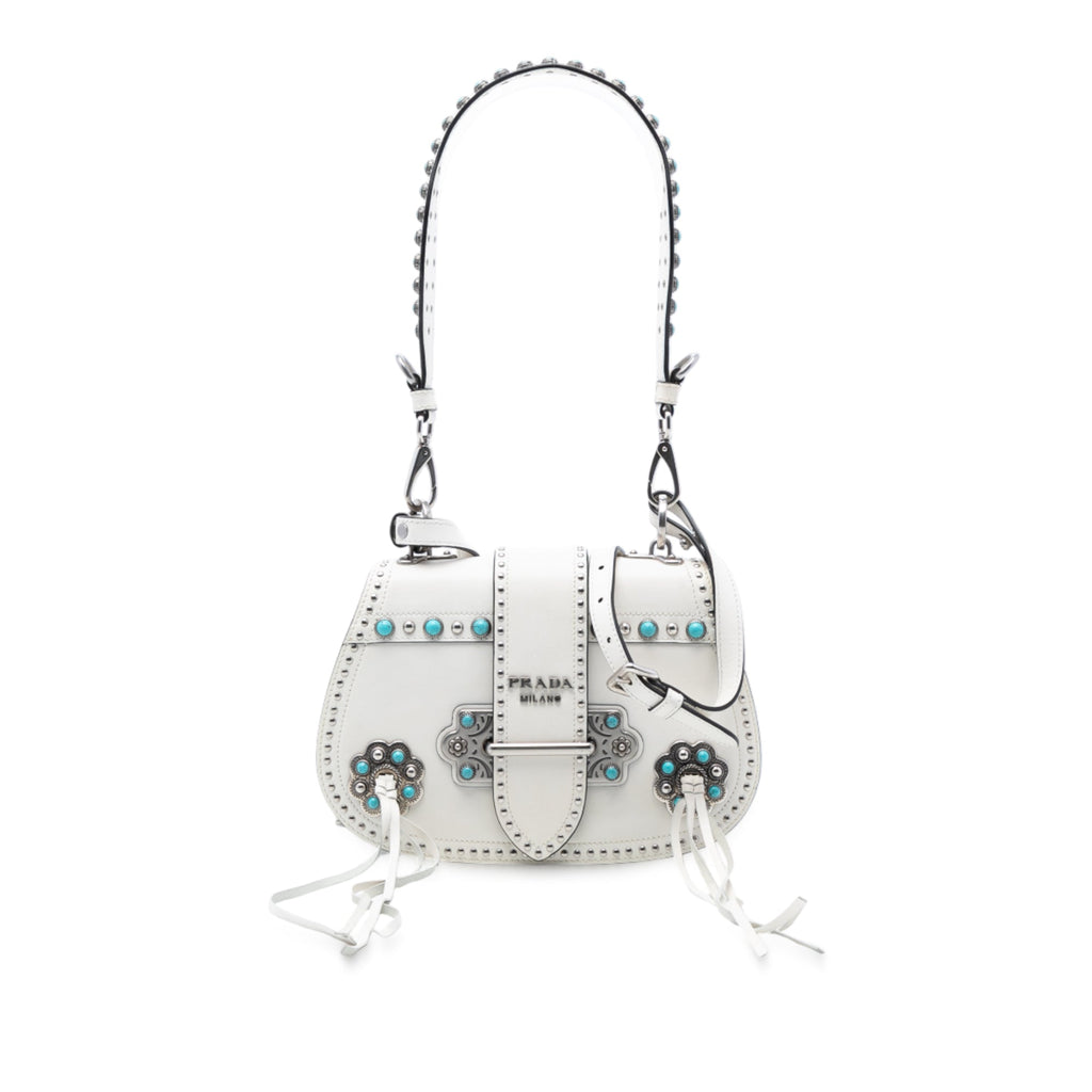 City Calf Studded Folk Corsiere Satchel