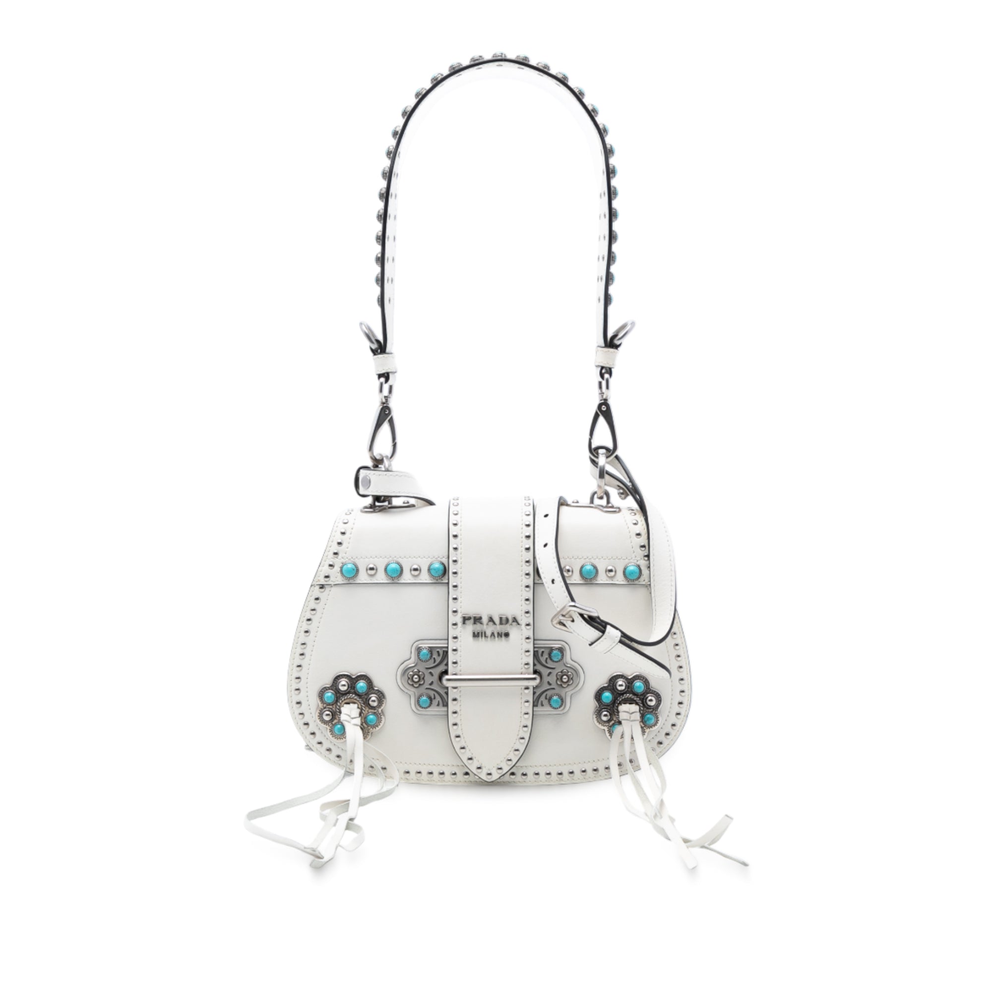 City Calf Studded Folk Corsiere Satchel