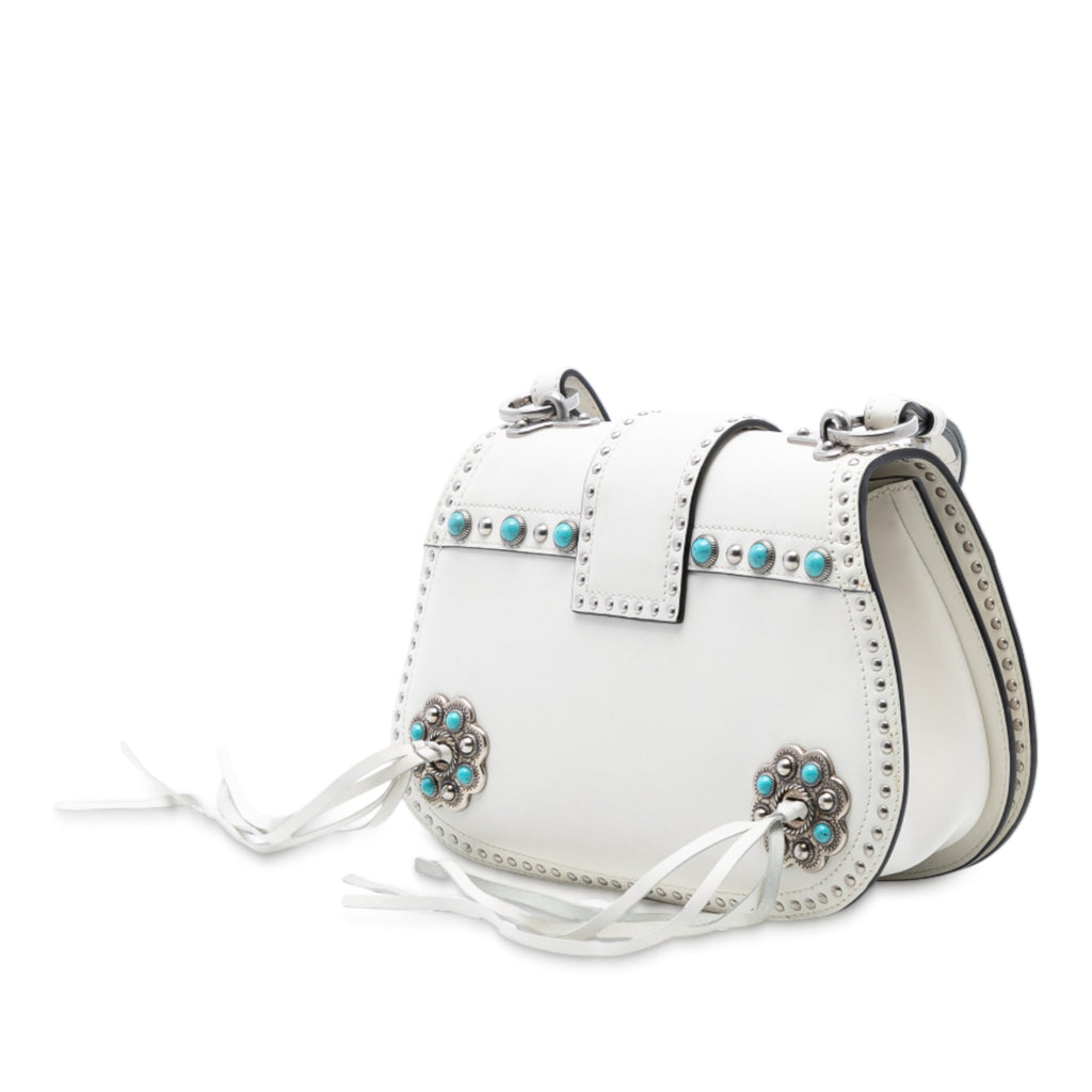 City Calf Studded Folk Corsiere Satchel