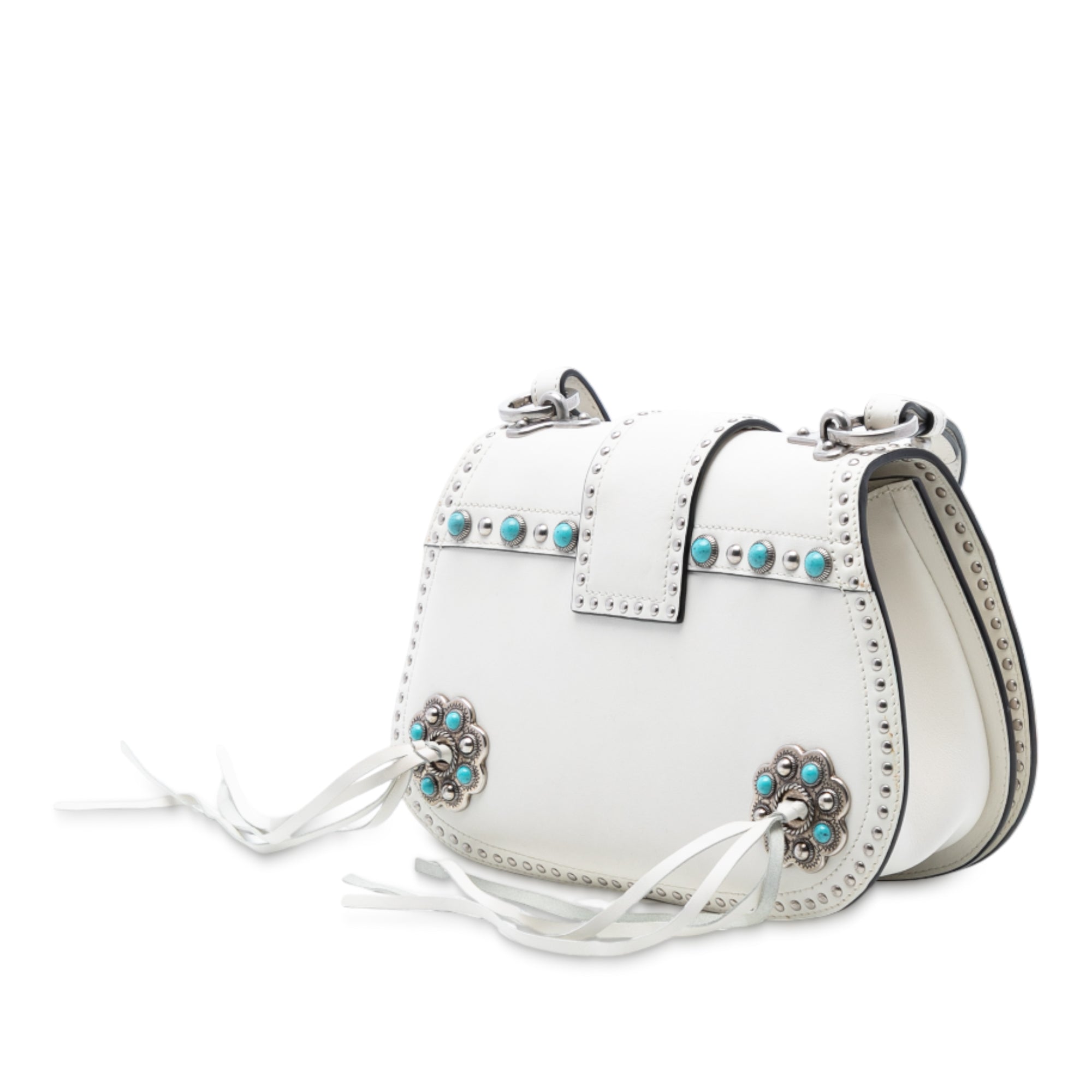 City Calf Studded Folk Corsiere Satchel