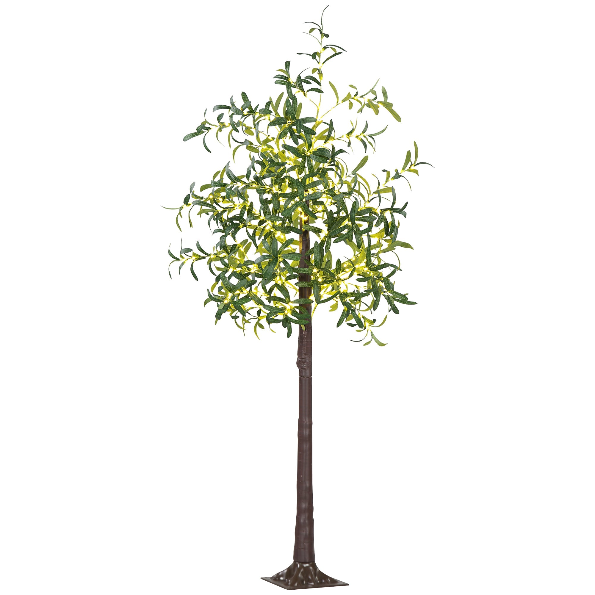 6ft Olive Tree Light with 300 LED Lights, Artificial Tree for Indoor Home Decoration, Green