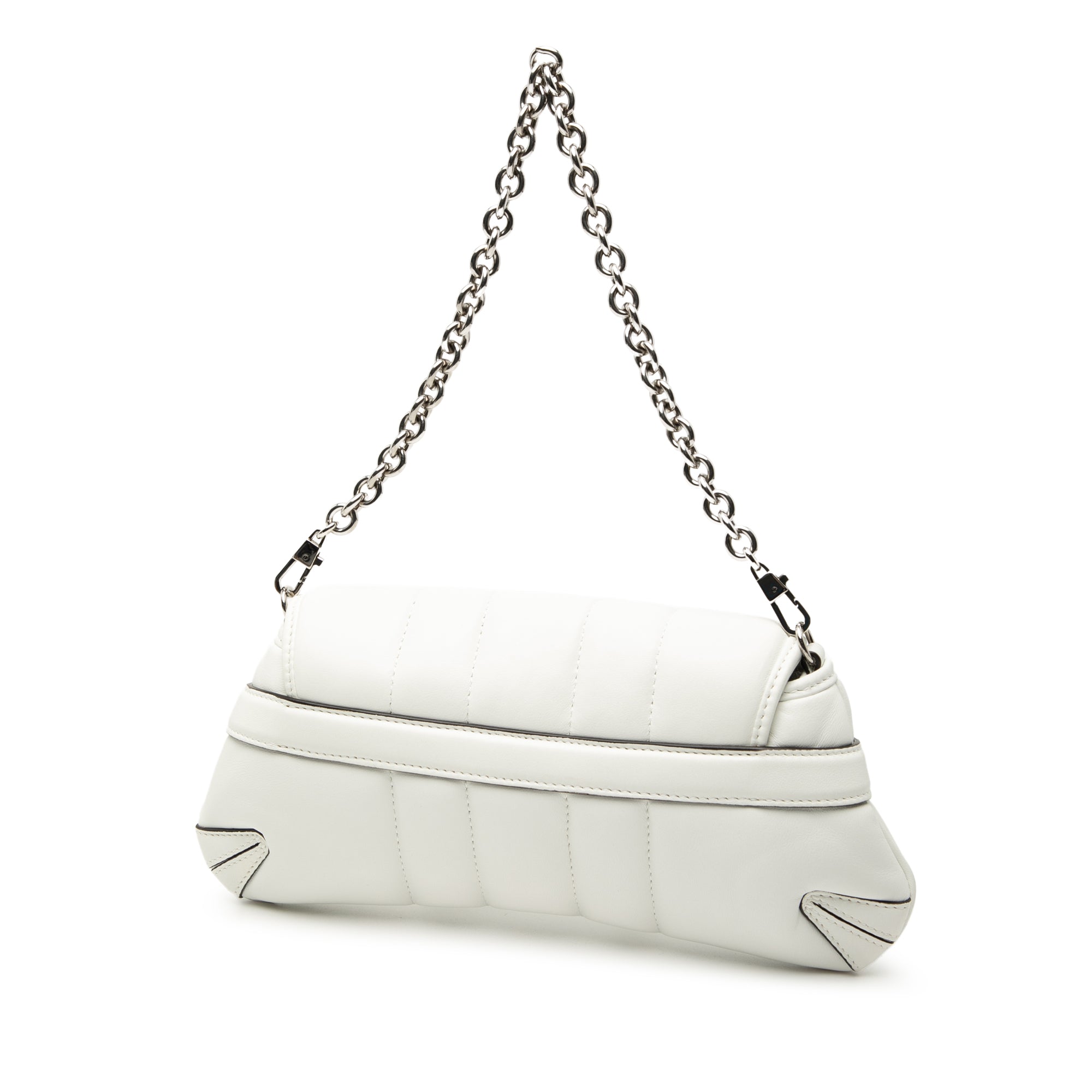 Small Quilted Leather Horsebit Chain Satchel