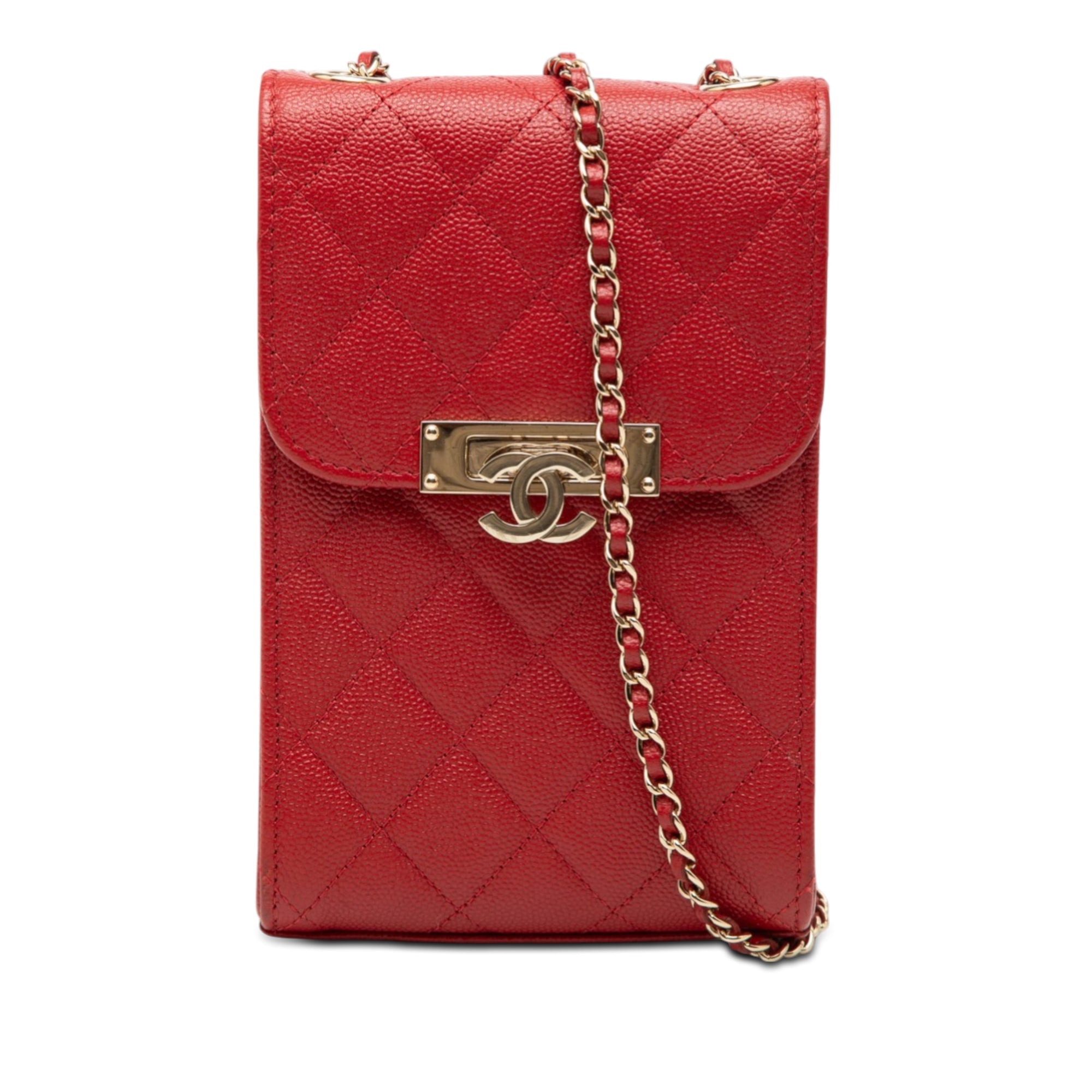 Quilted Caviar Golden Class Phone Holder