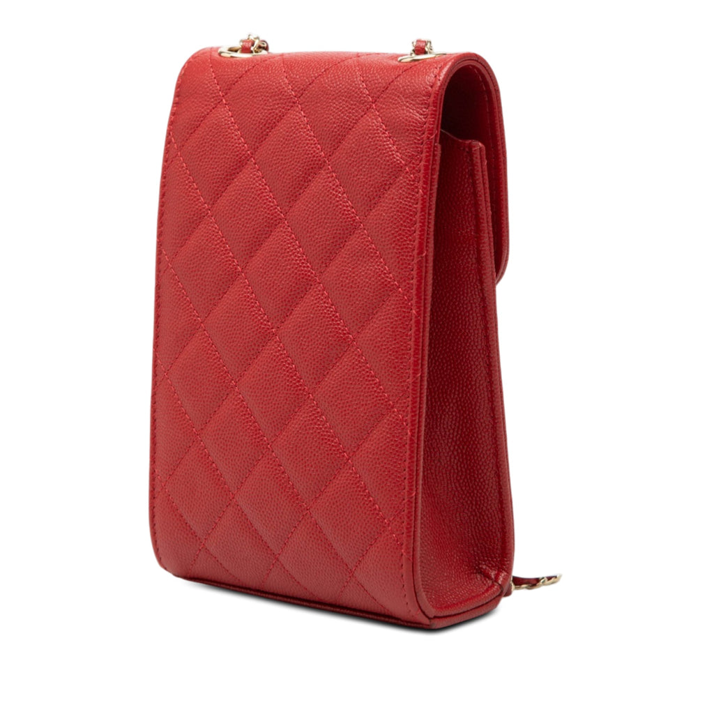 Quilted Caviar Golden Class Phone Holder