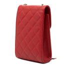 Quilted Caviar Golden Class Phone Holder
