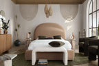 Jayden Velvet Fabric Upholstered Bed Frame