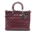 Large Lambskin Cannage Bow Lady Dior
