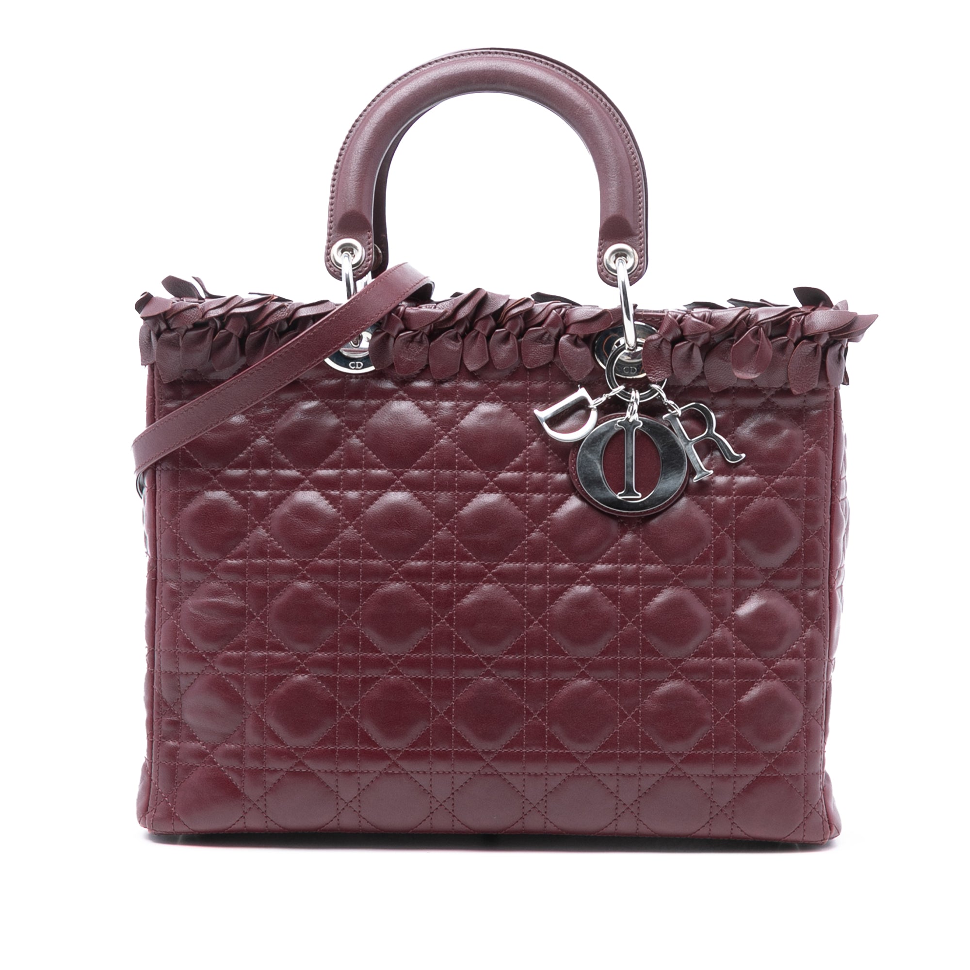 Large Lambskin Cannage Bow Lady Dior