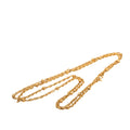 CC Gold Plated Station Chain Long Necklace