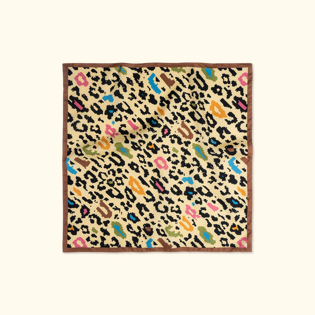 Fleur Camo Silk Scarf Multi