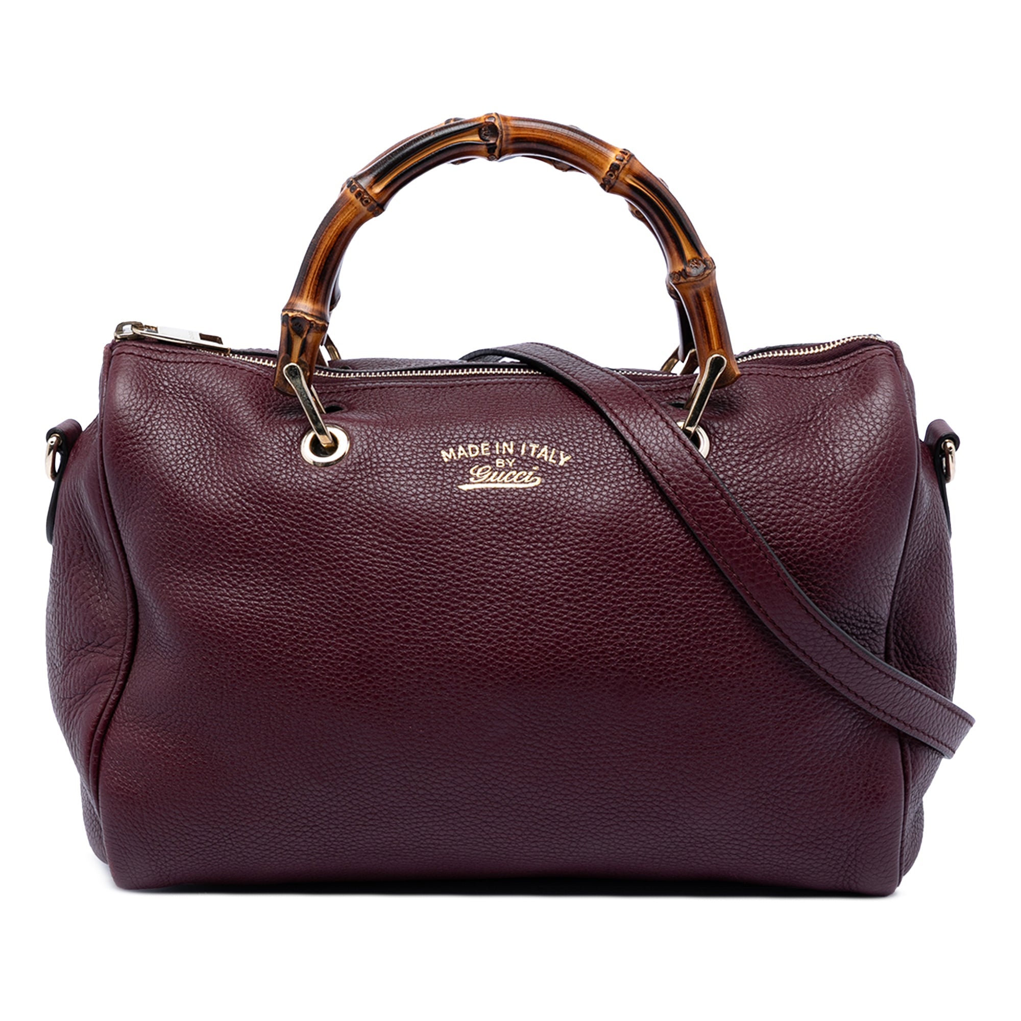 Medium Calfskin Bamboo Shopper Boston Bag