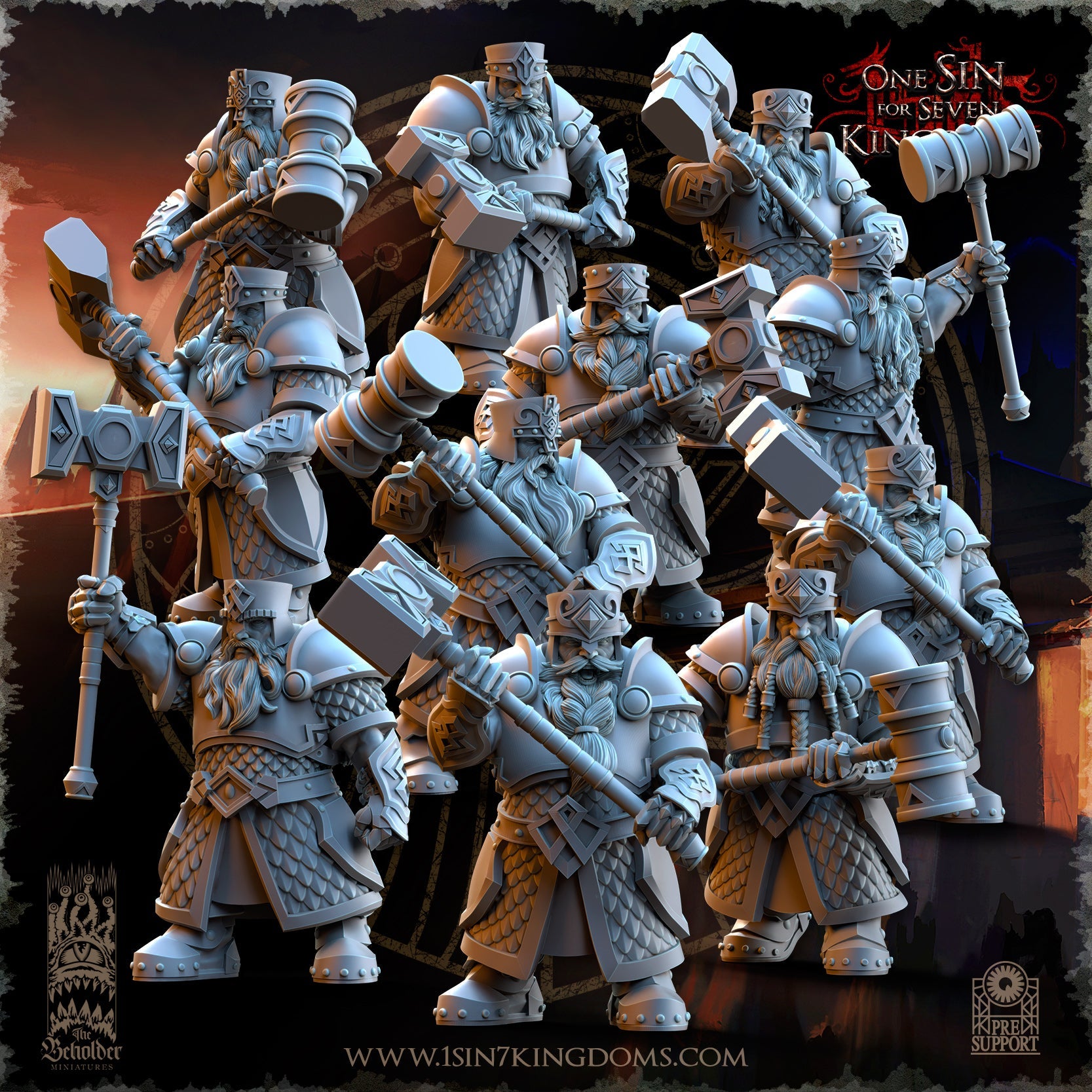Hammer Brotherhood Warriors, The Beholder Miniatures