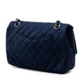 Medium Classic Satin Paillette Embellished Double Flap