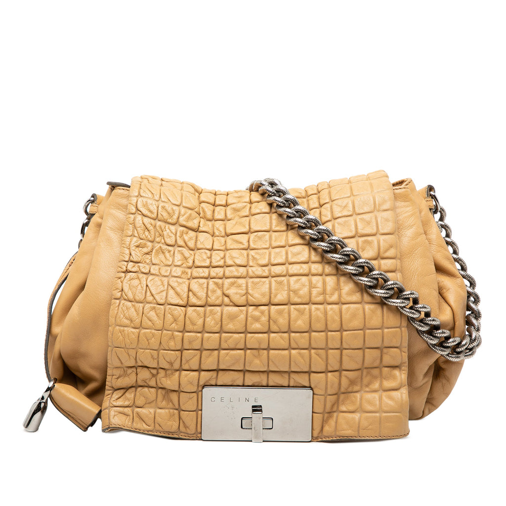 Lambskin Watch Me Gauffre Flap Shoulder Bag