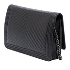 Chevron Lambskin Boy Wallet on Chain