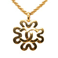 CC Gold Plated Flower Pendant Necklace