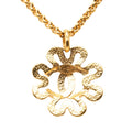 CC Gold Plated Flower Pendant Necklace