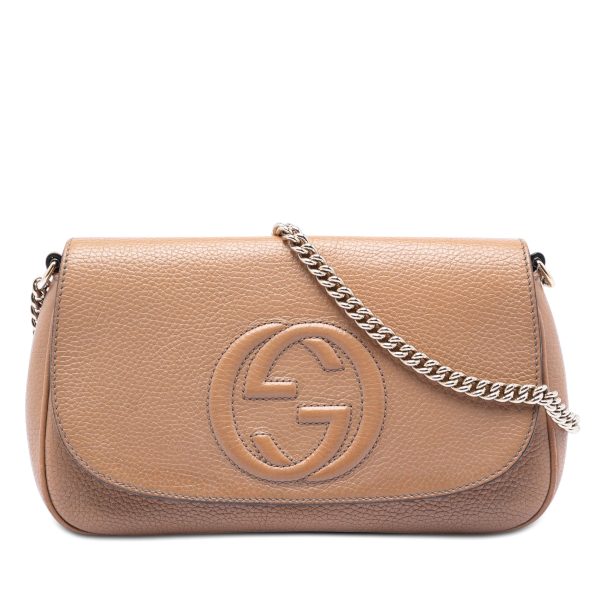 Medium Calfskin Soho Chain Flap Crossbody