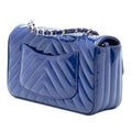 Mini Rectangular Classic Chevron Patent Single Flap