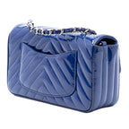 Mini Rectangular Classic Chevron Patent Single Flap
