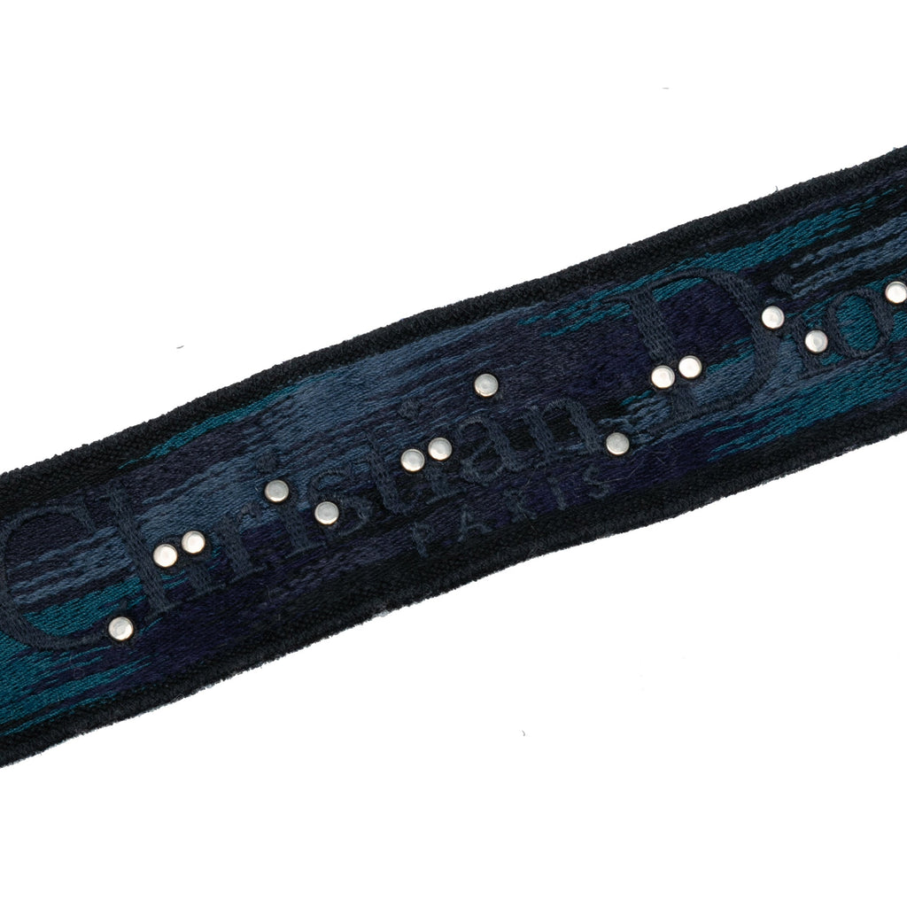 Studded Canvas Embroidered Bag Strap
