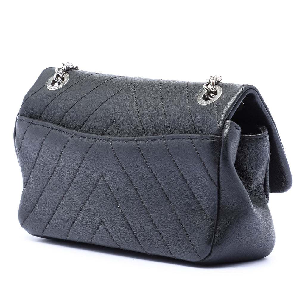 Mini CC Chevron Calfskin Single Flap