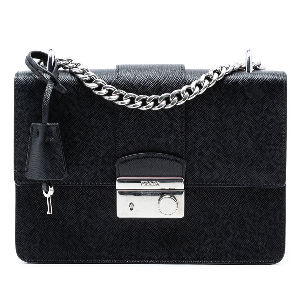 Saffiano Lux Sound Lock Crossbody