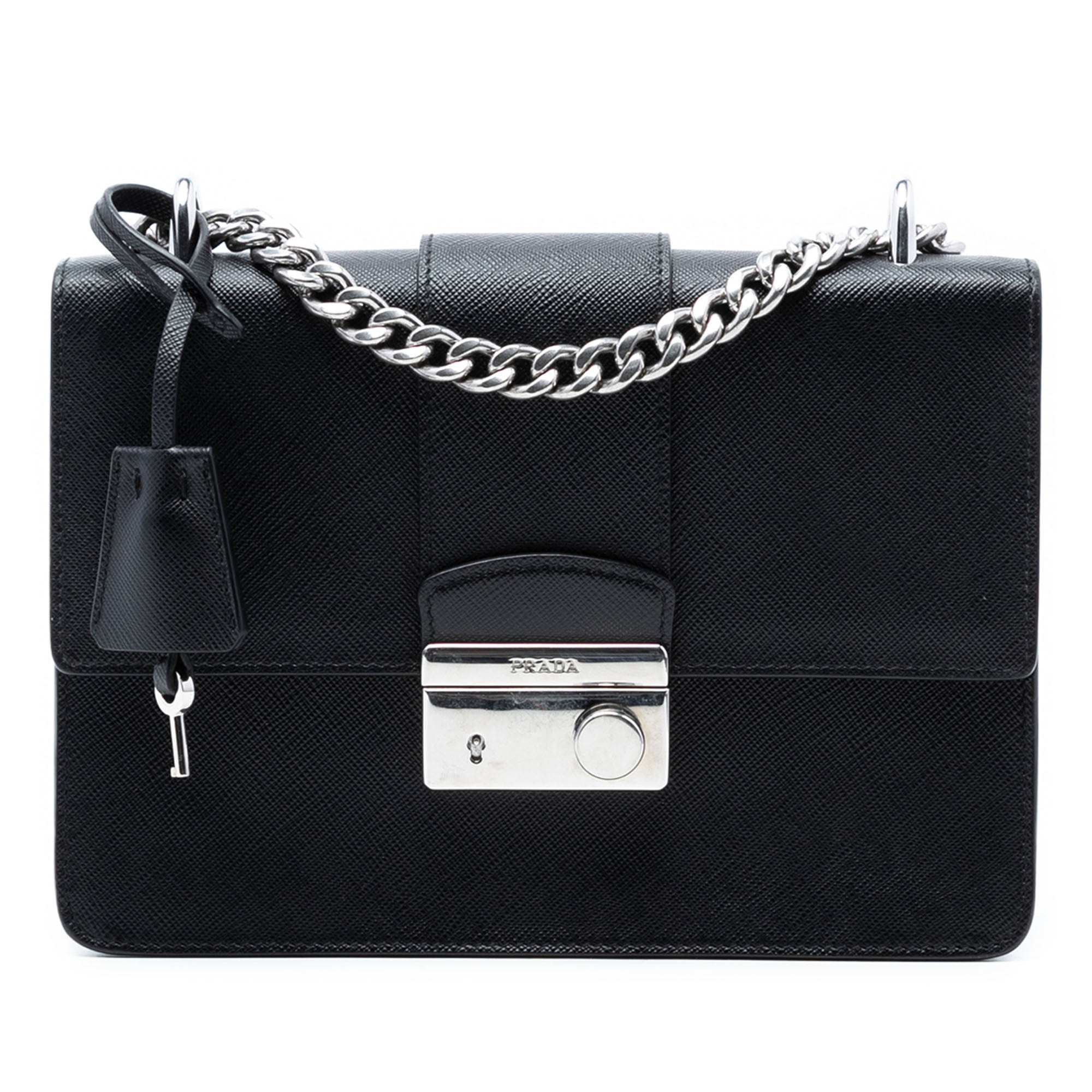 Saffiano Lux Sound Lock Crossbody