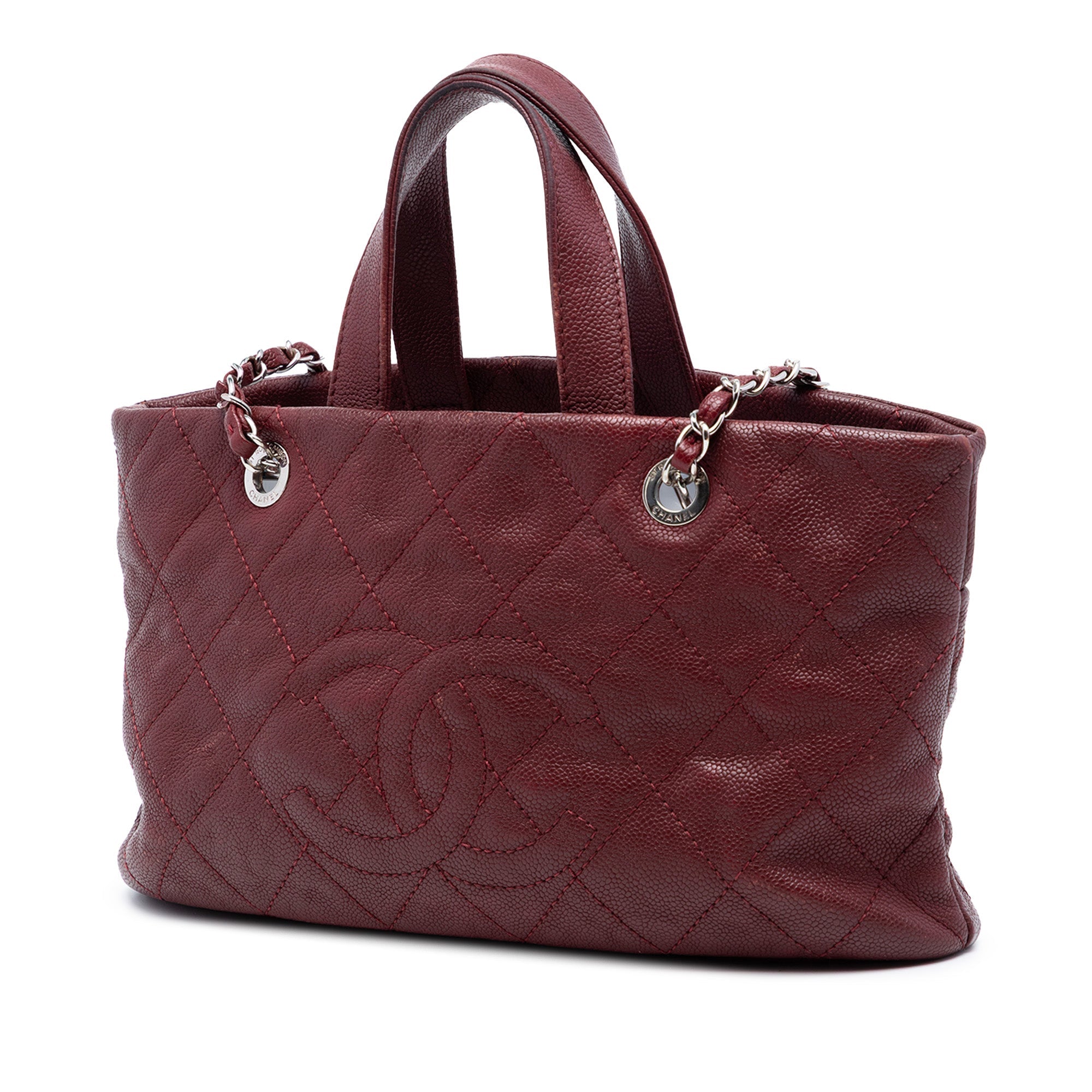 Quilted Caviar Shopping Tote