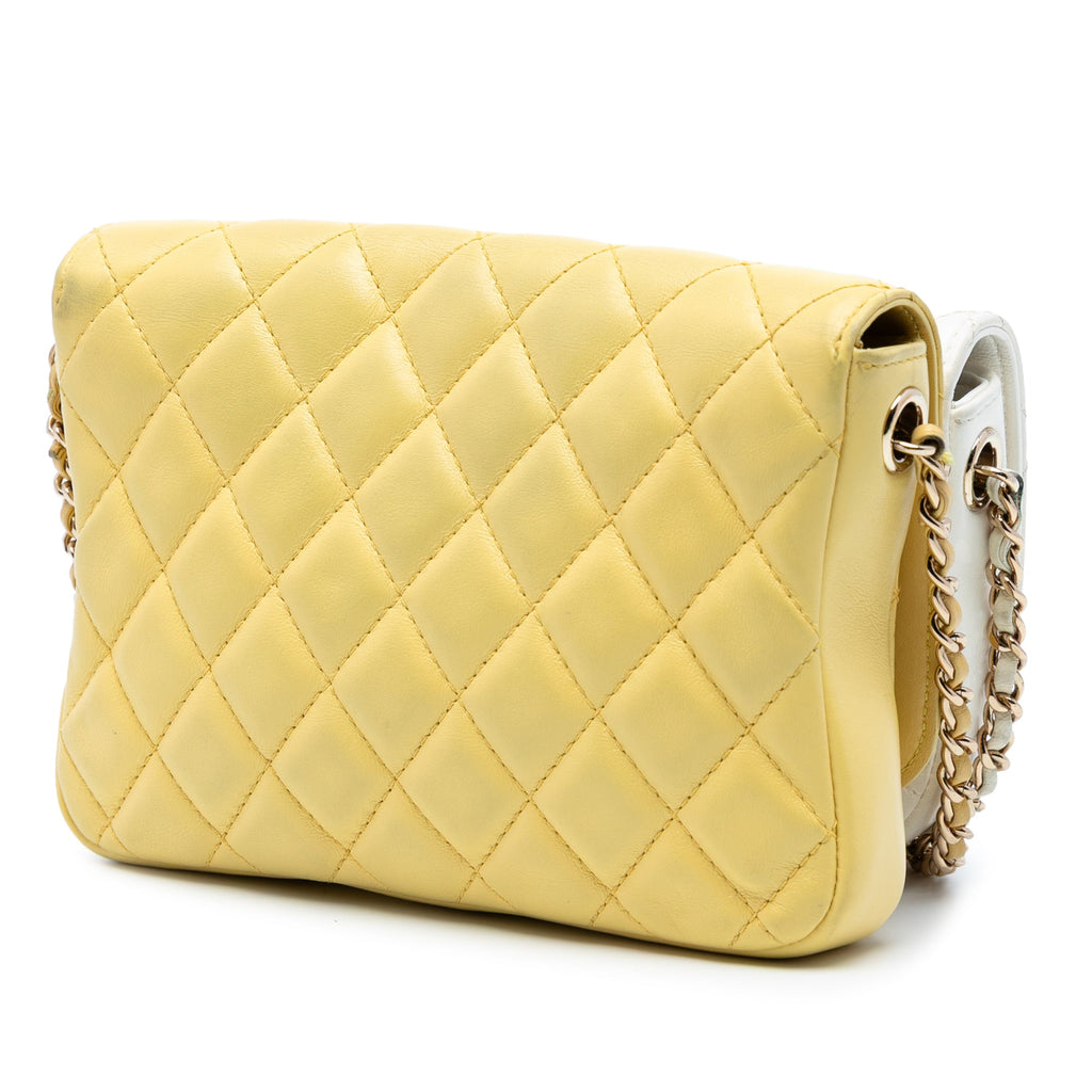 CC Quilted Lambskin Side Packs Flap