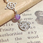 Colgante Nudo de Bruja & Tetragramaton con Bola Amatista S925