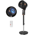 20 dB Silent 44" Pedestal Fan with Remote, 55° Oscillation, 12H Timer, Black