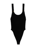 Hunza G Domino One-Piece Swimsuit — Black