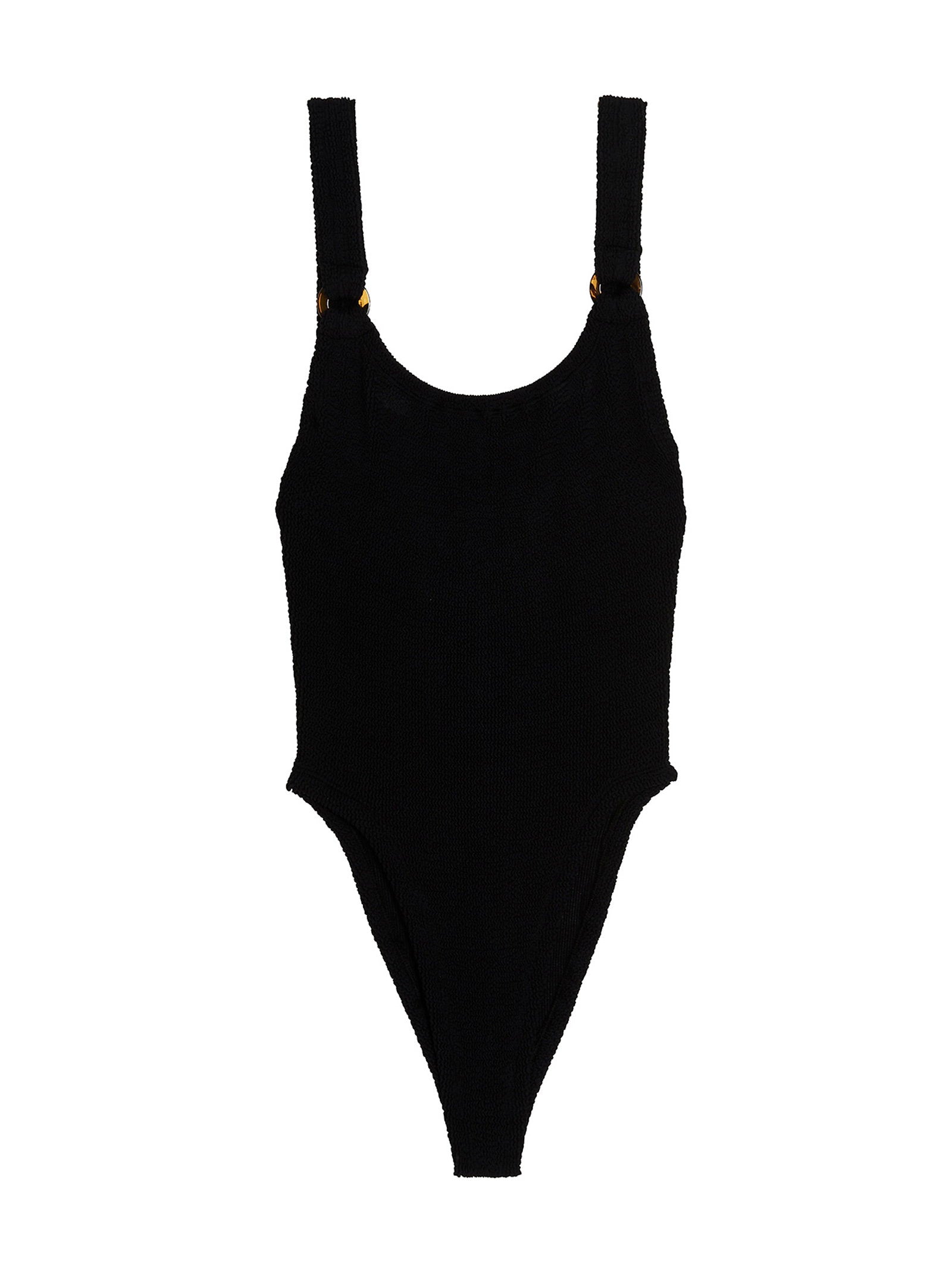 Hunza G Domino One-Piece Swimsuit — Black