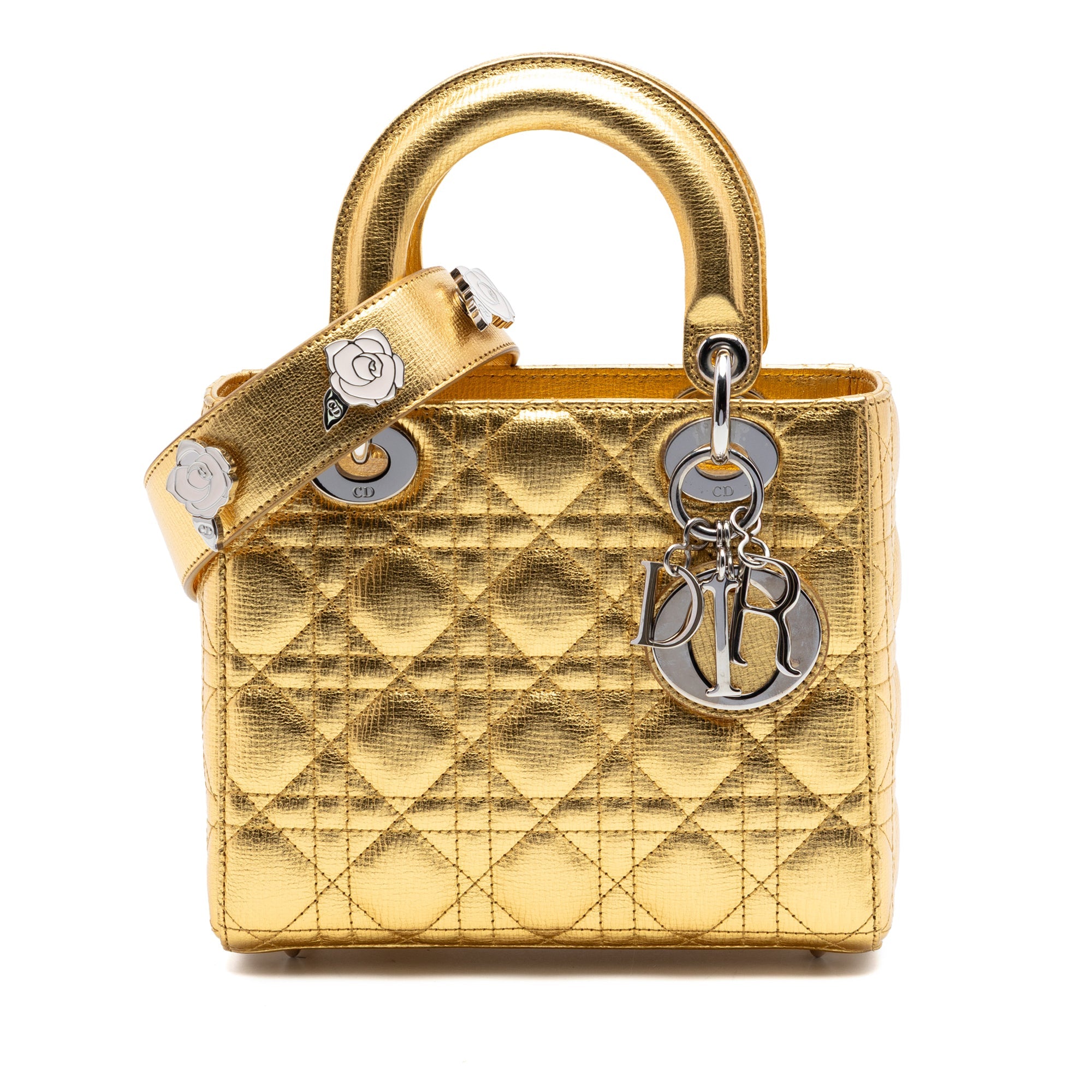 Small Metallic Grained Calfskin Cannage My ABCDior Lady Dior