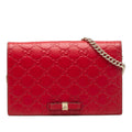 Mini Guccissima Bow Signature Wallet On Chain