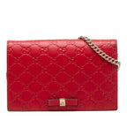 Mini Guccissima Bow Signature Wallet On Chain