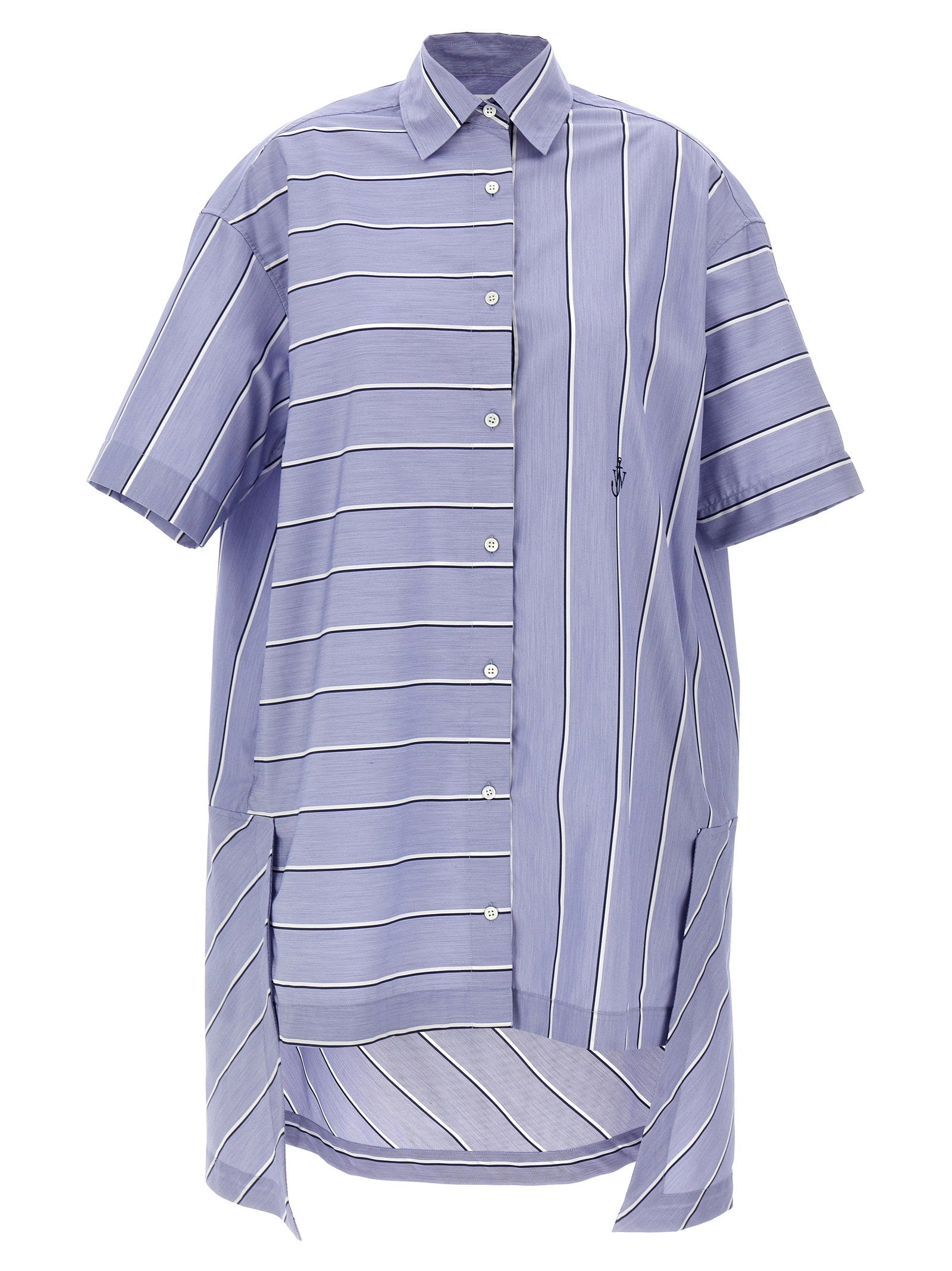 J.w.anderson Patchwork Cotton Dress — lavender