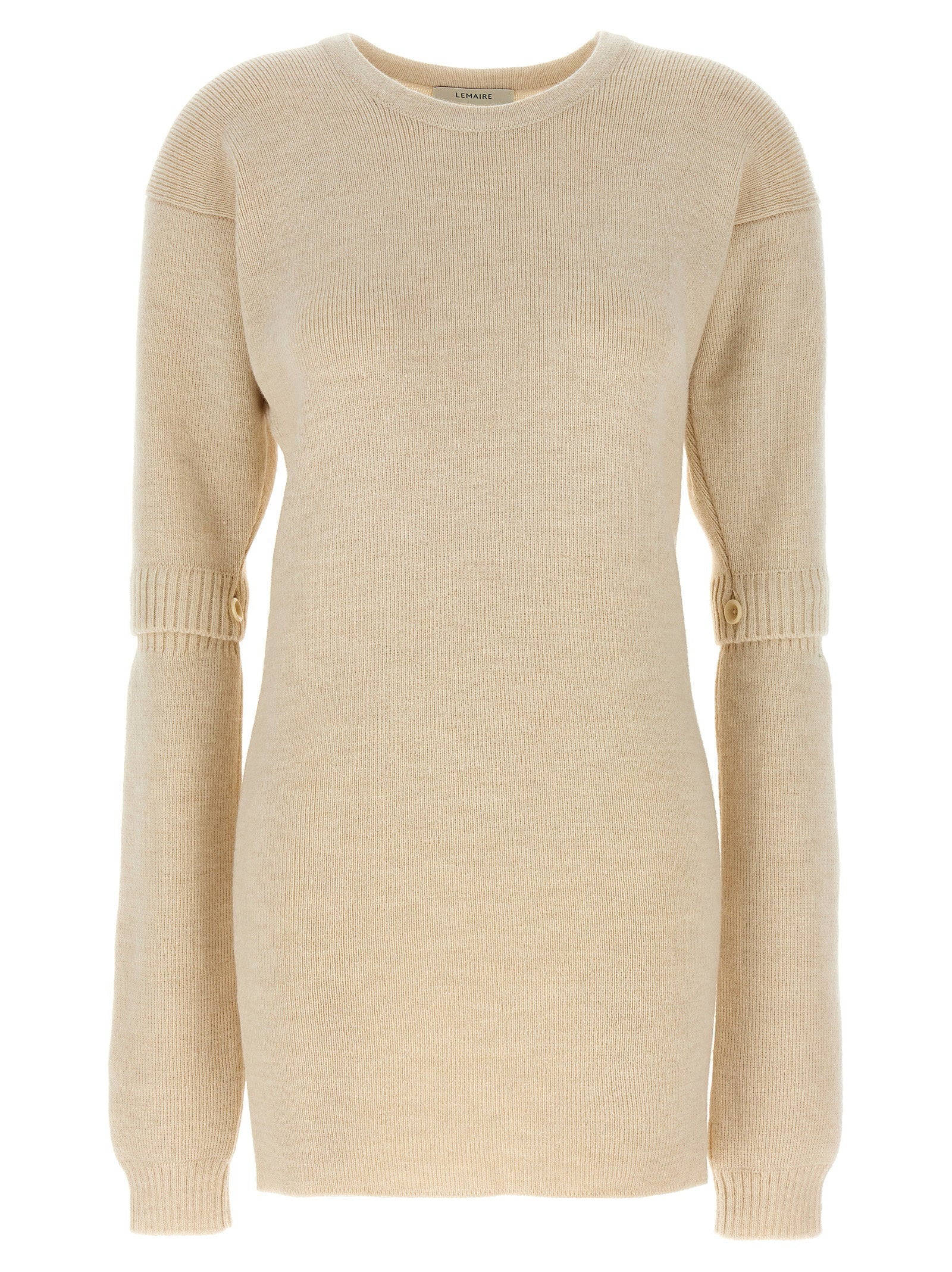 Lemaire Alpaca Blend Knit Dress — Cream