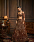 Hale Metallic Gold Embellished  Lehenga Set By KYNAH, Luxury Indian Fashion & Bridal Wear
