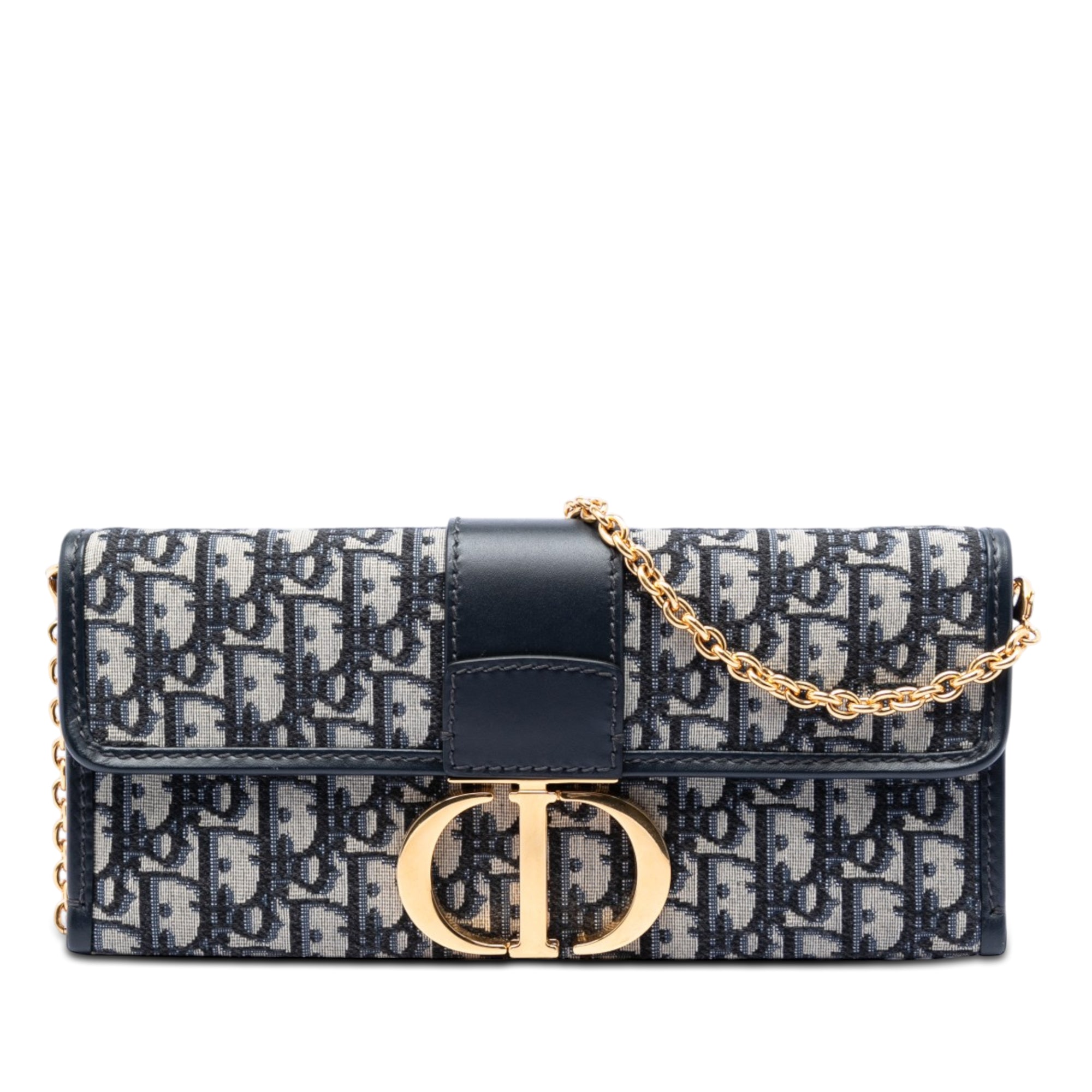 Oblique Canvas 30 Montaigne Clutch With Chain